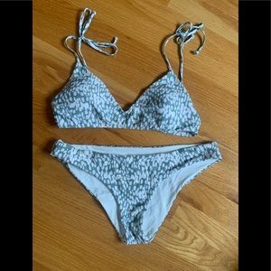 L*Space Green and White Bikini